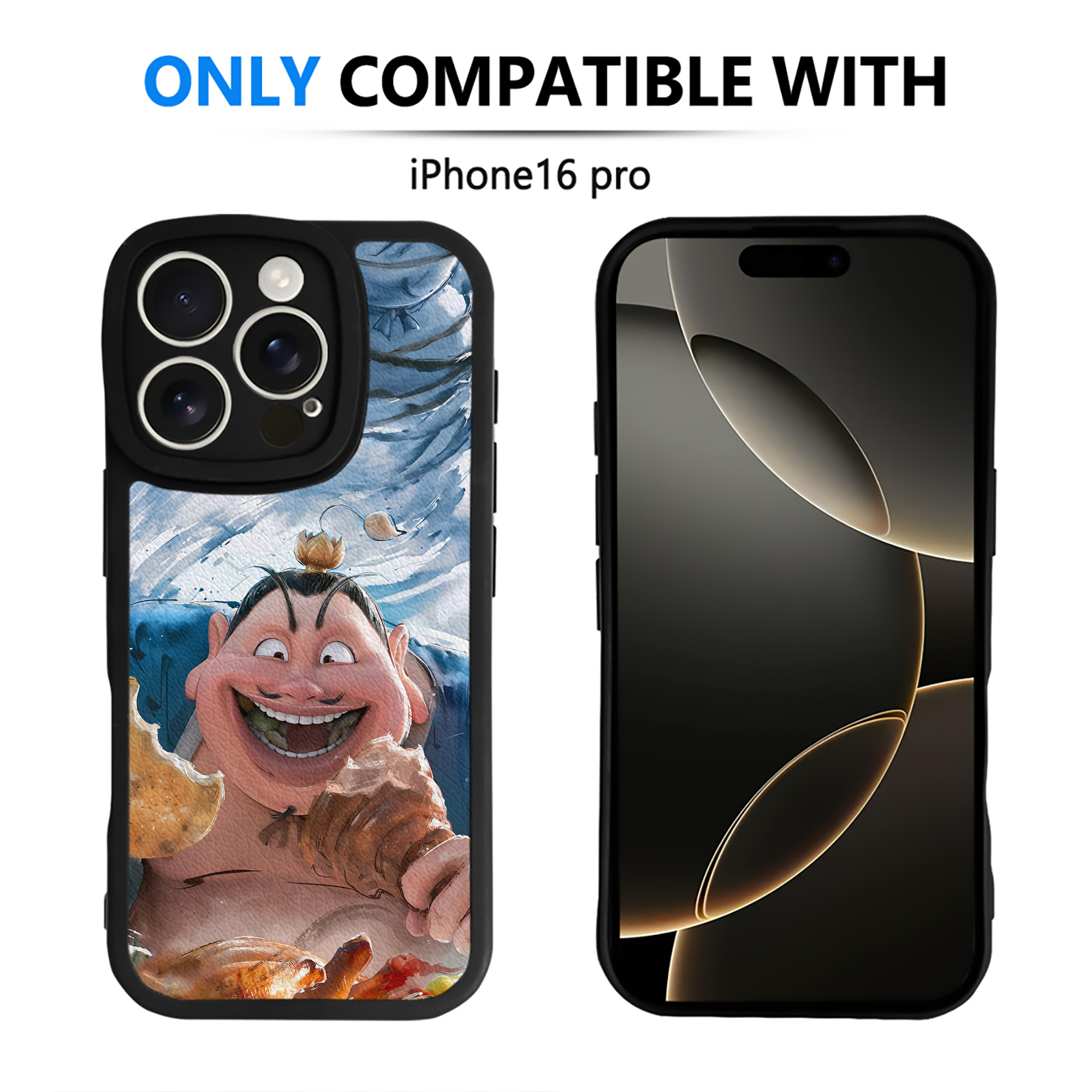 （画像用） Ne Zha 2 ナタ 魔童の大暴れ 【iPhone 16シリーズ対応】シリコンスマホケース（レザー調） 材質：シリコン